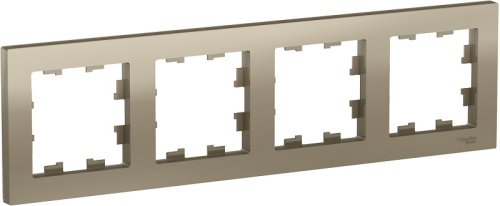 Рамка универсальная Systeme Electric AtlasDesign 4-м. шампань фото Рамка универсальная Systeme Electric AtlasDesign 4-м. шампань картинка